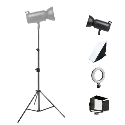 SH 2.8M Black Aluminum Alloy Foldable Light Stand Photography Fill Spot Light Softbox Photo Studio