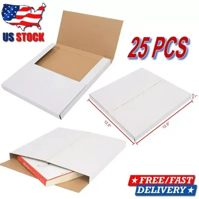 US 25 LP Premium Record Album Mailers Book Box Variable Depth Laser Disc Mailers