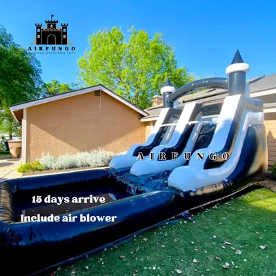 Commercial Grade Inflatable Water Slide with Splash Pool Bouncy Castle for Adults and Kids Includes