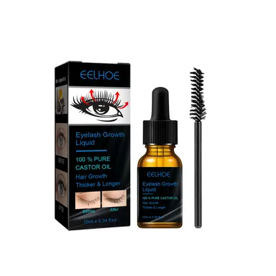 Eelhoe Castor Oil Mascara Promotes Eyelash Growth Natural Thick Eyelash Long Thick Curling Black
