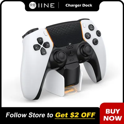 IINE Mini Charging Dock Compatible With PS5 Dualsense/ Dualsense Edge Controller PS5 Controller Fast