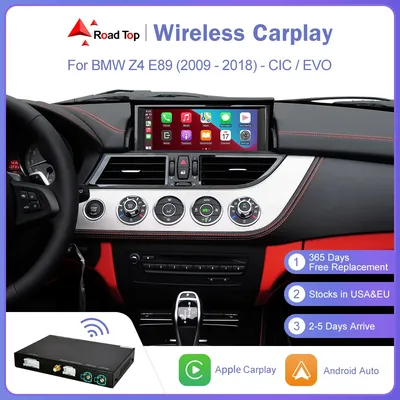 Road Top Wireless Apple CarPlay for BMW Z4 E89 2009-2018,Android Auto Mirror Link AirPlay Camera