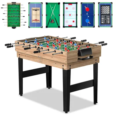 12-in-1 Combo Game Table Set for Home, Multi-Game Table for Adults with Hockey, Foosball, Pool,