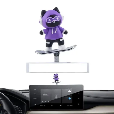 Car Interior Figure Skateboard Animal Cartoon Auto Interior Ornament Aluminum Alloy Auto Ornament