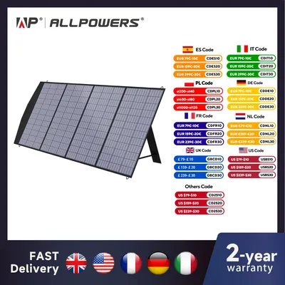 ALLPOWERS Portable Solar Panel 18V Foldable Solar Panel Kit with Solar Output Waterproof IP66 Solar