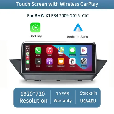 Wireless Carplay/Android Auto 10.25'' Touch Screen Multimedia Radio Receiver for BMW X1 Serie E84