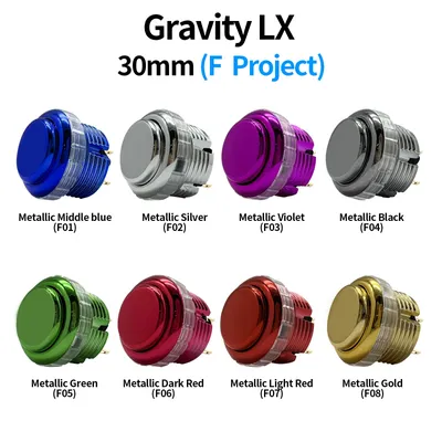 QANBA Gravity LX Arcade buttons metallic color 30mm Mechanical Pushbutton switch Arcade stick DIY