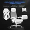 Gaming Chair, Computer Chair with Mesh Back, Ergonomic Gaming Chair with Footrest, Reclining Gamer