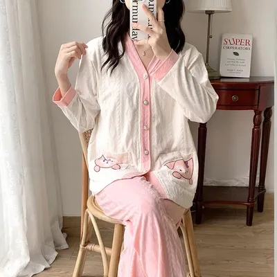 Woman Spring and Autumn Nursing Nursing Cotton Maternity Wear Summer Thin Postpartum Pregnant Women