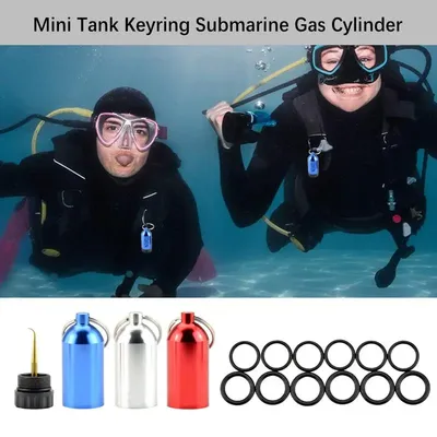 Scuba Tank O Rings O-Ring Mini Tank Diving Cylinder For Scuba Diving Portable Aluminum Alloy Body