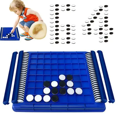 4 In A Row Game Strategic Thinking Toys Popular Board Puzzle Toys Strategic Thinking Game 3D