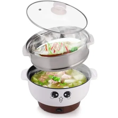 4-in-1 Multifunction Electric Cooker Skillet Wok Electric Hot Pot FBoiled Egg Small Non-stick with