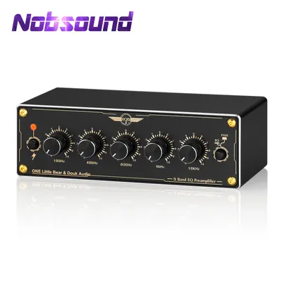 Nobsound EQ5 2.0 Channel Mni 5-Band Analog EQ Preamp Audio Equalizer Home/Car Audio Processor Stereo