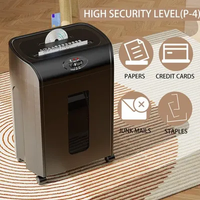 Small Size Paper Shredder Auto Feed 10-Sheet Micro Cross Cut Home Office Shredders For Office