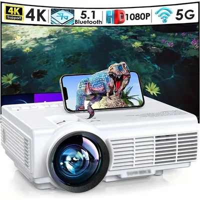 Q5 HD Portable Projector 1920*1080P WiFi LED Light Source Closed Dustproof and Heat Dissipation