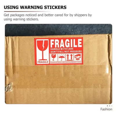 500Pcs Warning Labels Fragile Warning Stickers Packing Warning Stickers Self-adhesive Shipping