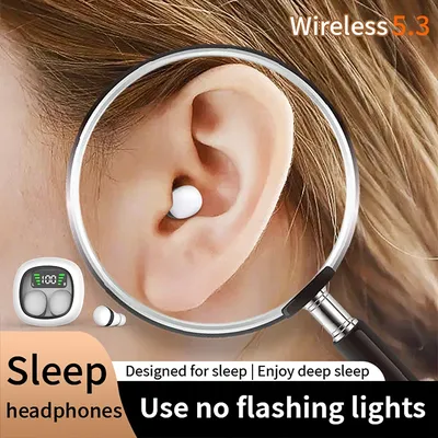 SHUKE Hidden Bluetooth Headset TWS Wireless Headphones Mini Sleep Earbuds Noise Reduction Earbuds