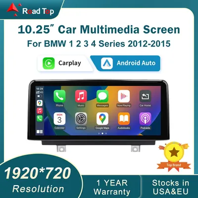 10.25'12.3' Wireless Apple CarPlay Android Auto Multimedia Display Screen For BMW 1 2 3 4 Series F20