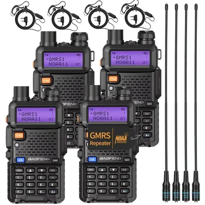 Baofeng UV-5R GMRS Walkie Talkie Dual Band VHF UHF Long Range High Power NOAA Rechargeable UV5R UV