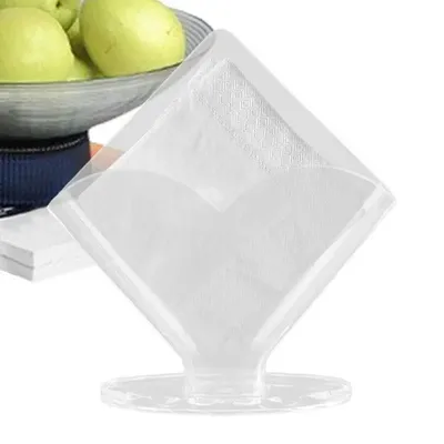 Acrylic Cocktail Tissue Holder Decorative Acrylic Paper Towel Clear Container Modern Countertop