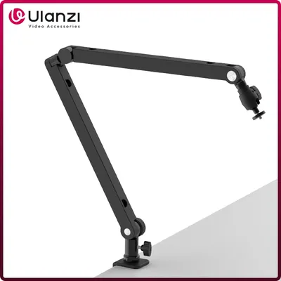 Ulanzi TM01 Foldable Microphone Boom Arm Stand 360° Rotatable Adjustable Suspension Mic Arm Holder