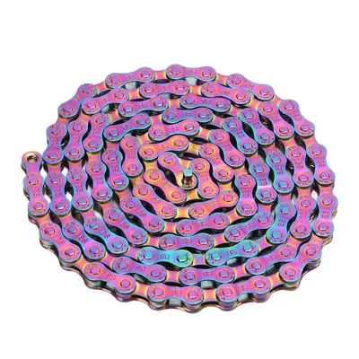 Colorful Electroplated Portable Bike Chain for Road and Mountain Bikes - Rust-Proof, 6/7/8 Speed