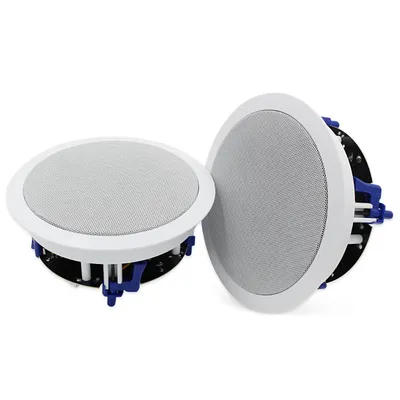 Herdio Passive Ceiling Speakers 6.5‘’ 320W 2-Way Round Flush Mount Speakers Perfect For Home Theater