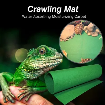 Waterproof Reptile Pad Crawling Mat CushionWater Absorbing Moisturizing Carpet Reptile Bed Mat