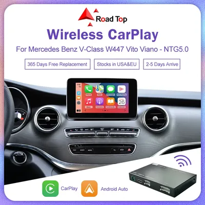 Wireless CarPlay Decoder for Mercedes Benz V Class W447 2014-2018 Vito Viano NTG5.0 with Android