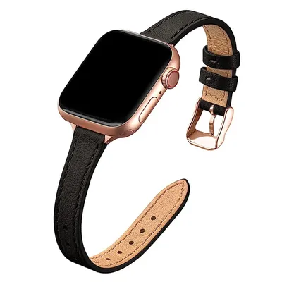 Slim Strap for Apple watch band 44mm 45mm 49mm 42mm 41mm Soft Leather Wrsitband bracelet correa