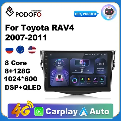 Podofo For Toyota RAV4 2007-2011 Car Radio Multimedia Video Player Navigation stereo autoradio DSP