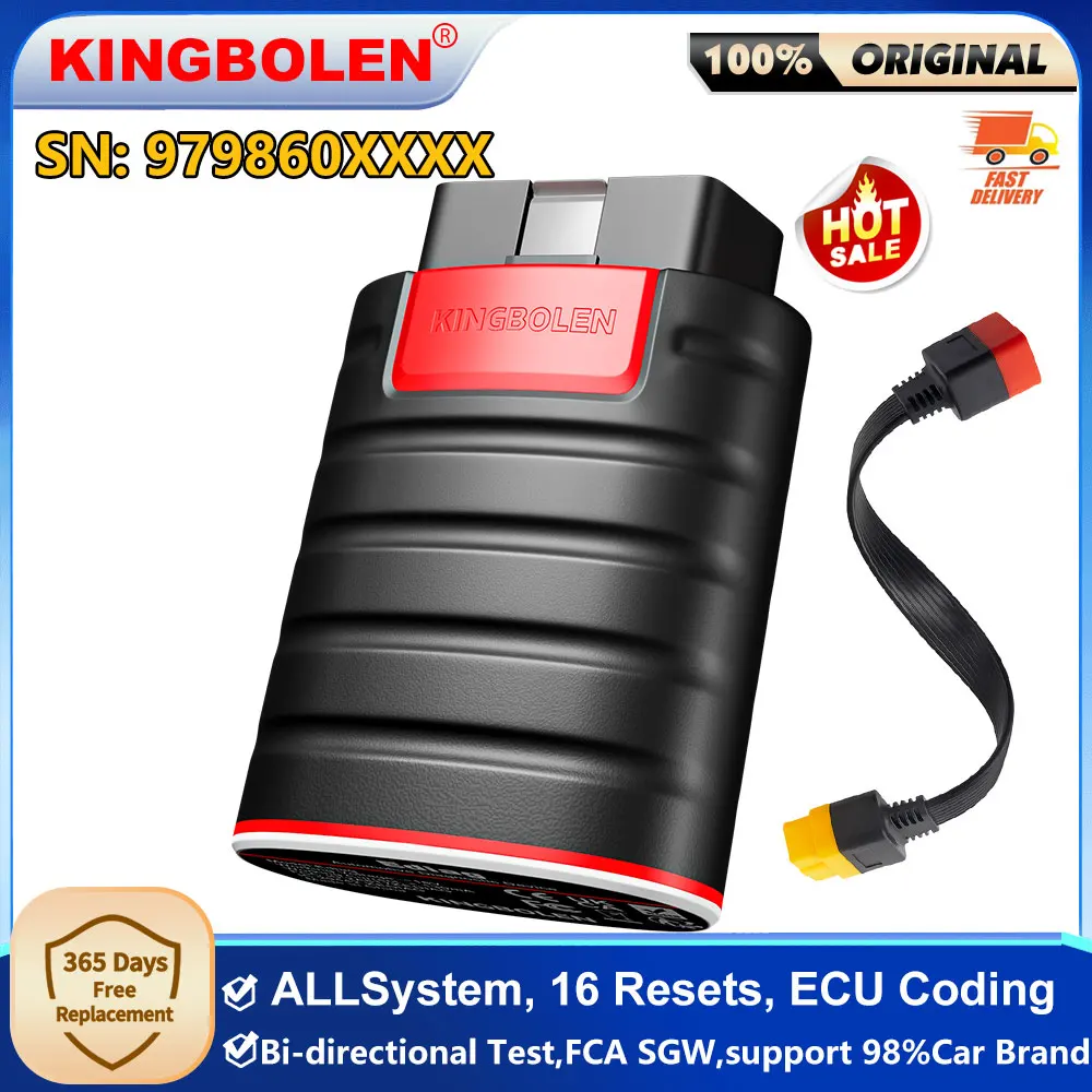 KINGBOLEN Ediag Hot Version Full System Diagnostic Tool OBD2 Scanner 16 Reset ECU Coding Bi-Directional 1 Year Free PK Thinkdiag
