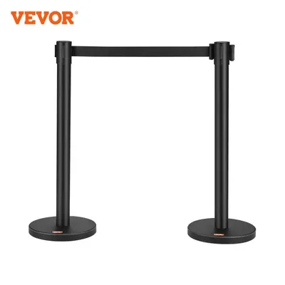 VEVOR Crowd Control Stanchions 2/4/6 Pack Carbon Steel Baking Painted Stanchion Queue Post with