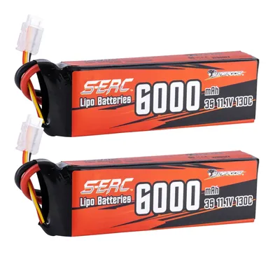 SUNPADOW 3S FPV Lipo Battery for 6000mAh 11.1V 130C Soft Pack with Deans T with RC FPV Quadcopter