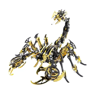 3D Scorpions Metal Puzzle Steampunk Mechanical Insect Model Kit Floatingcity Steel Warcraft Assemble