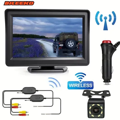 Car Wireless Backup Camera Kit Rearview Monitor Reverse Camera Parking Assistant System for Car