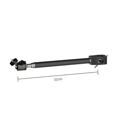 Horizontal Arm Desk Mount C-Stand With Flexible Auxiliary Holding Arm Overhead Camera Webcam Table