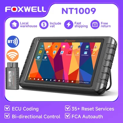 Foxwell NT1009 OBD2 Automotive Scanner EPB SAS EGR DPF Oil ABS A/F Reset OBD Diagnosis Tools Full