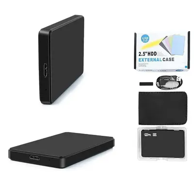 External Hard Drive Enclosure High-Speed SSD External Hard Drive Case Enclosure HDD Enclosure for 2.5In SSD/HDD USB 3.0 Drive