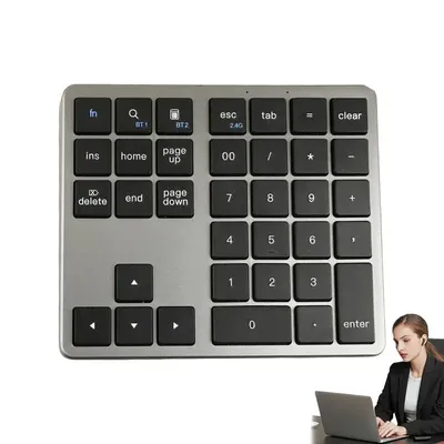 Small Number Keyboard 35-Key Number Keyboard Use Silently Wireless Mechanical Keyboard Computer