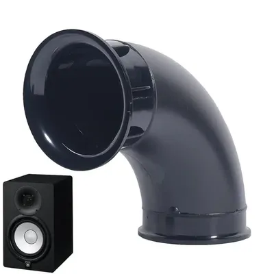 Black Curved Speaker Port Subwoofer Bass Reflex Inverted Tube For Loudspeaker Sound Box
