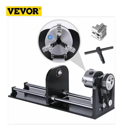 VEVOR 2.07V DC CNC Router Rotary Axis Rotary Attachment Laser Rotary Axis Accessory 230mm Track