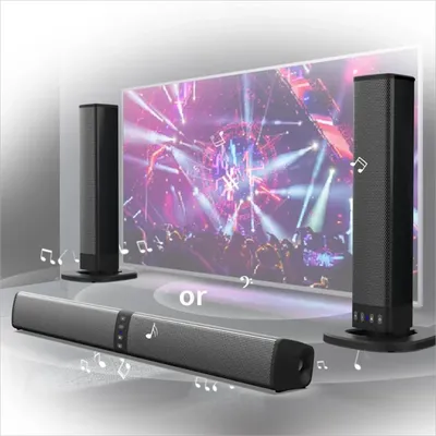 20W Bluetooth Speaker with Foldable Split Design - Ideal for TV or PC Soundbar Box Caixa Do Somdo