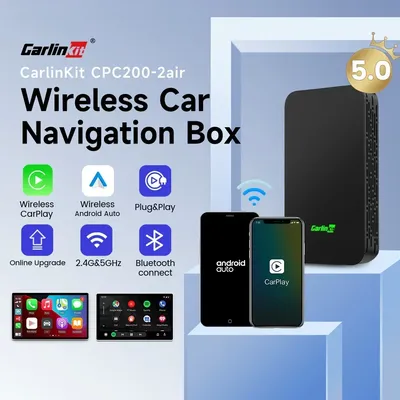 CarlinKit 5.0 Wired to Wireless Android Auto Box Wireless CarPlay Adapter Smart Car Ai Box WiFi