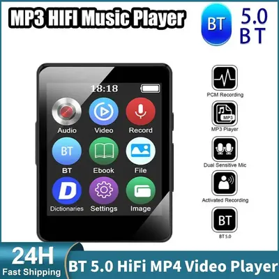 1.8 Inch HiFi MP3 Player Bluetooth MP4 Video Player FM Radio Ebook Audio Recording Walkman Portable