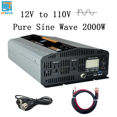 Inverter 12v/24v To 110v Pure Sine Wave Inverter 12v 110v 2000W 4000W DC To AC Portable Auto