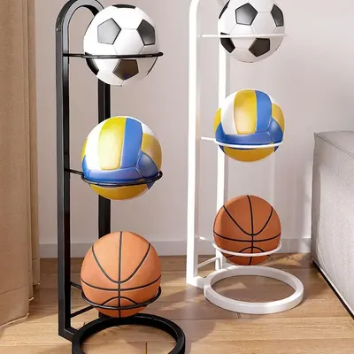 Basketball Rack Iron Volleyball Organizer Stand Multi-Layer Ball Organizer Rack Multifunctional Ball