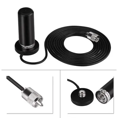 Mini UV Dual Section Car Antenna Walkie-talkie Antenna HH-N2RS UHF/VHF PL259 Radio Antenna RG58 With Magnetic Mounting Base