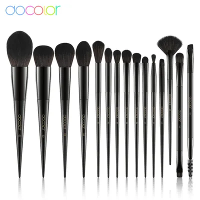 Docolor Eyeshadow Brush Set Black Eye Makeup Brushes Blush Concealer Foundation Eyeshadow Liner