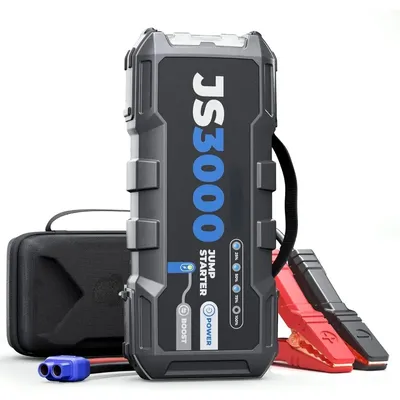 JS3000 12V 3000A Battery Booster Jump Starter Pack,Portable Car Battery Charger with Handle Jumper